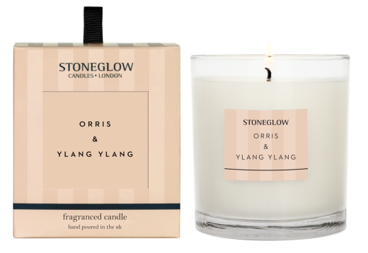 StoneGlow Luna Ylang Ylang /& Amber Candle in Glass Tumbler