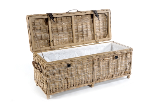 Bali Rattan Natural Hand Crafted, Storage Trunk Bench Uk