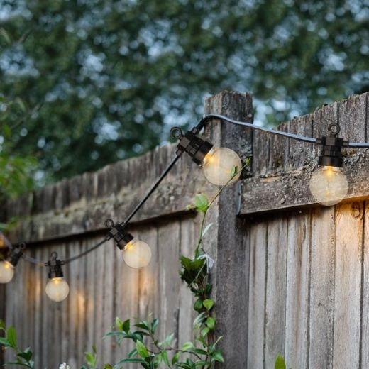 Outdoor Fairy Lights: Power Bulb String Festoon 20 Twinkle Effect Lightbulb  - Black - Maison Rustic